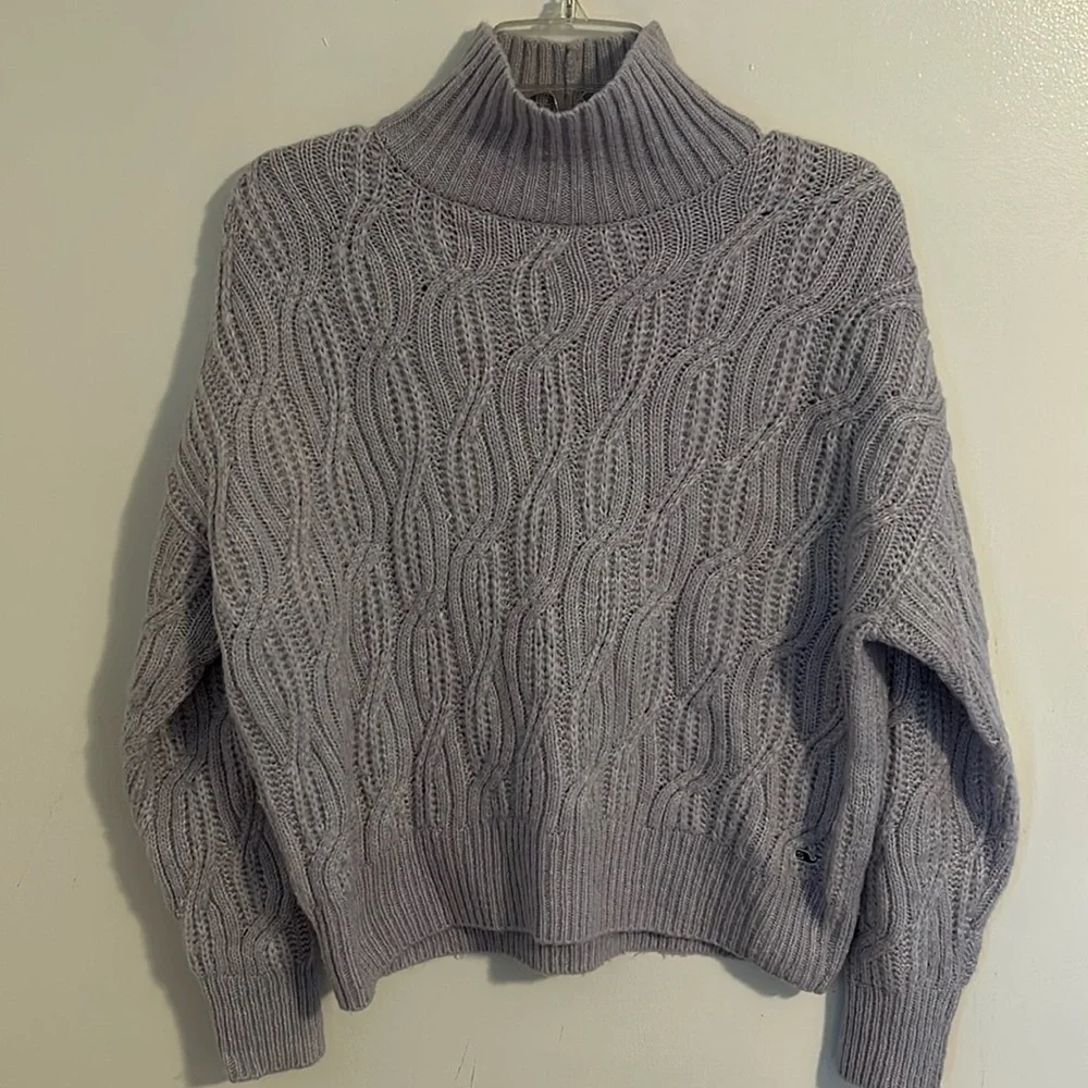 Vineyard Vines Knit Pastel Purple Turtleneck Sweater Size XS - Picture 1 of 6
